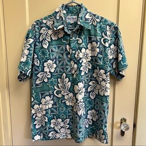 Rai Nani M Hawaiian Shirt *Made in Hawaii* Blue Hibiscus Pullover